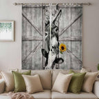 Funny Farm Animals Living Room Curtains 96 Inch Length, Window Curtains Tab Top - Image 3