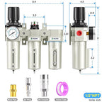 TAILONZ PNEUMATIC 0-240PSI 1/2 Inch NPT Industrial Grade Three Stage Air Drying - Image 2