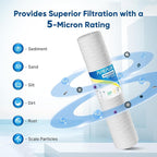 PUREPLUS 5 Micron 4.5" x 20" Whole House String Wound Sediment Filter - Image 5