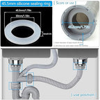 6PCS Kitchen Sink Filter Sealing Ring, Flat Silicone Gasket - Image 2