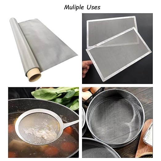 304 Stainless Steel Mesh 120Mesh, 15.7"x47.2" Metal Mesh Screen, Woven Fine - Image 6