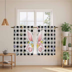 Easter Kitchen Curtains 45 Inch Long 2 Panel Set, Rod Pocket Window Treatment - Image 3