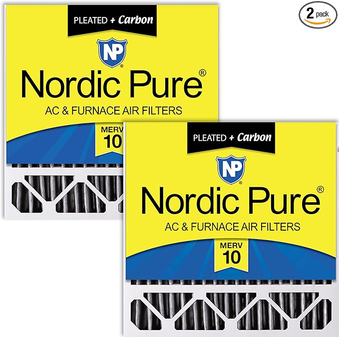 Nordic Pure 20x20x5 Honeywell Replacement Furnace Filters MERV 10 Plus Carbon 2 by NordicPure