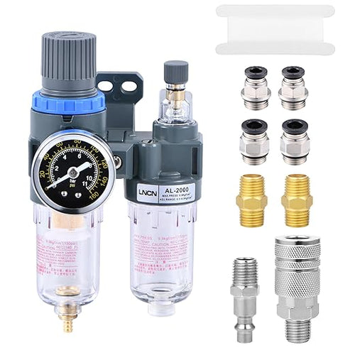 1/4 Inch Compressor Air Filter Pressure Regulator Water-oil Trap Separator by ZHONGAN