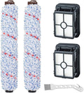 Lemige 2 Pack Multi-Surface Brush Roll 1868 + 2 Pack Vacuum Filter 1866 by Lemige