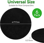 12 Pack Charcoal Filters for Compost Bucket, 6.7 Inch Compost Filters for - Image 2