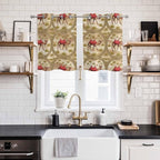 2 Panel Kitchen Cafe Curtains, Desert Camels Sunlight Filtering Nature Air - Image 2