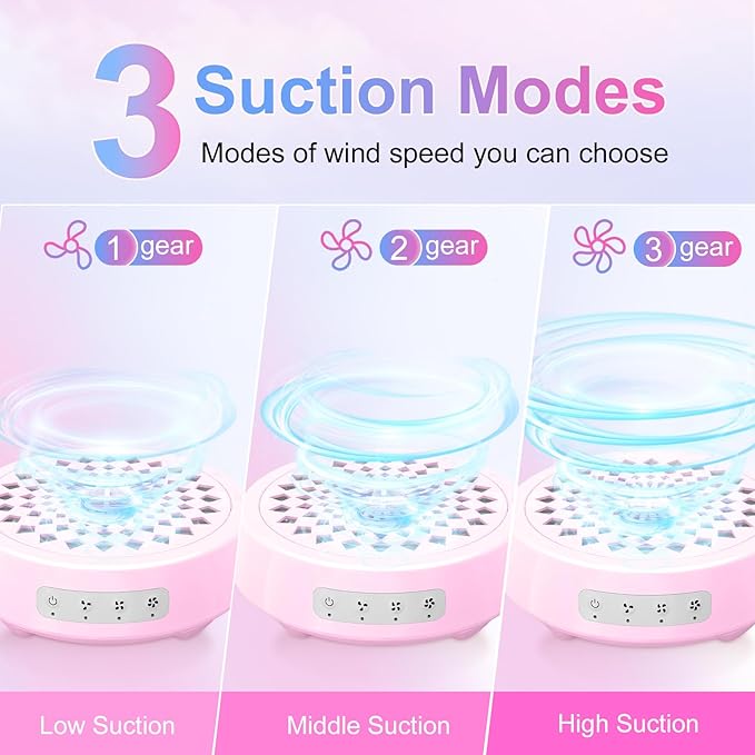 Professional Nail Dust Collector, Quiet Nail Vacuum Cleaner Machine - Image 3