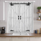 Farmhouse Wood Grain Living Room Curtains 96 Inch Length, Window Curtains Tab - Image 9