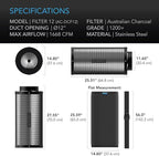 AC Infinity Air Carbon Filter 12" - Image 6