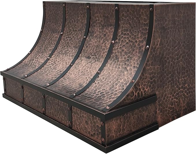 CT Copper Tailor Sloped Copper Vent Hood Wall Mount, 1150 CFM Exhaust Fan - Image 3
