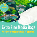 AQUANEAT Aquarium Filter Media Bags 15pcs Fish Tank Extra Fine 100 Micron Mesh - Image 2