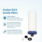 ProOne 9-Inch Gravity Water Filter Replacement G-Series 4-Pack - Image 2