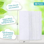 Air Vent Filters For Home 1 Pack of 12-4" x 12” – Register Vent Filters – AC - Image 3