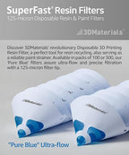 SuperFilter 300 pcs, Disposable Filter, 3D Printer Resin and Paint Strainer - Image 2