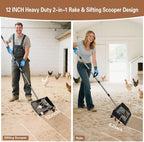 12-Inch Heavy Duty Chicken Poop Scooper & Rake 2-in-1 - Image 2