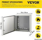 VEVOR NEMA Steel Enclosure, IP66 Waterproof & Dustproof, Outdoor/Indoor - Image 7