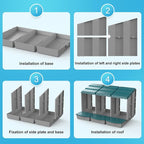 AUTENS Chicken Nesting Boxes, 1 Hole Laying Boxes, 1 Nest Mat, Plastic Roll - Image 7