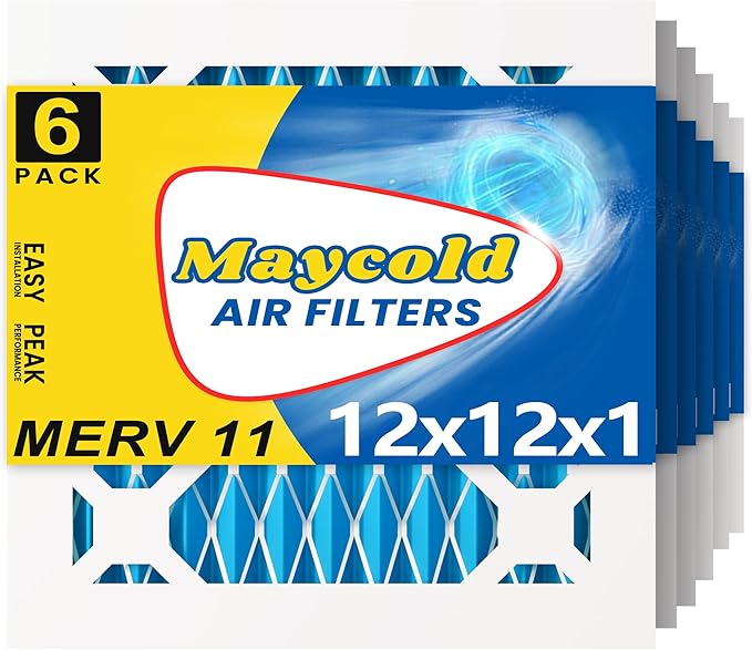 Maycold 12x12x1 MERV 11 Furnace Air Filter, High-Performance HVAC AC Filters by Maycold
