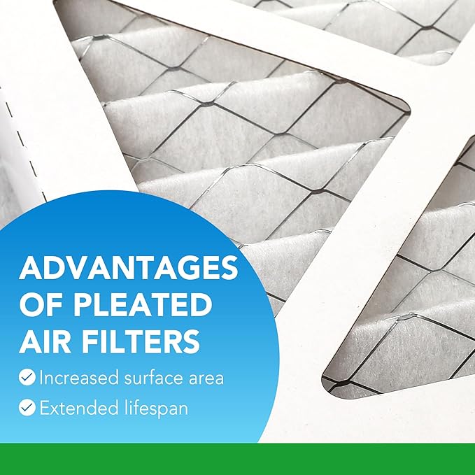 LotFancy 20x25x1 Air Filter MERV 8 4-Pack, Electrostatic Pleated Furnace & AC - Image 3