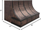 CT Copper Tailor Sloped Copper Vent Hood Wall Mount, 1150 CFM Exhaust Fan - Image 9