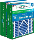 Filterbuy 21x24.5x5 Air Filter MERV 13 Optimal Smoke & Allergy Defense by Filterbuy