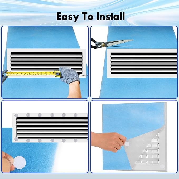2PCS 12 x 120" Air Vent Filters, Cut-to-Size MERV 8 Filter Material, Triple - Image 6