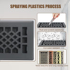 Floor Vents Registers Adjustable Grates 4x12 Inch Matte Black Air Vent Easy - Image 7