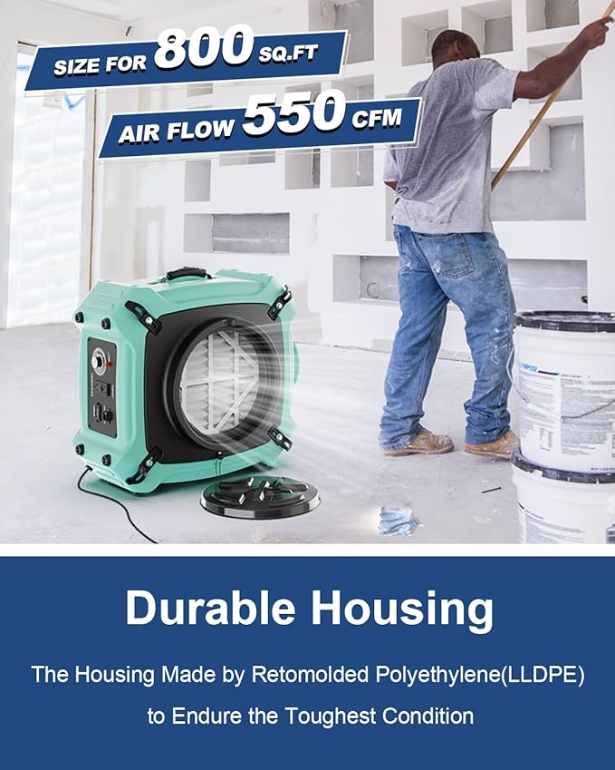 ALORAIR PureAiro HEPA Max 770 industrial Air Scrubber, 3-Stage Filtration System - Image 4