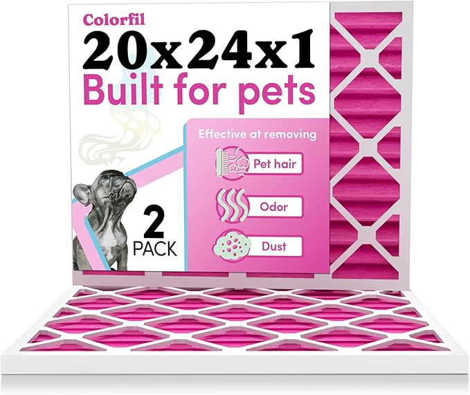 Colorfil 20x24x1 Air Filter | Made in the USA | Color Changing | Remove Cat and by ColorfilAirFilters