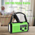 Hand Crank Emergency Radio, 10000mAh Solar Powered NOAA/AM/FM Weather Radio - Image 3