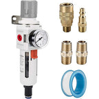NANPU 1/2" NPT Compressed Air Filter Regulator Combo Piggyback, Auto Drain by NANPU