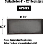 Floor Register Vent Cover- 4"x12" Magnetic Air Vent Screen Mesh Cover - Image 7