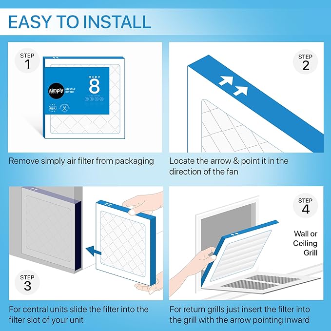 Simply 20x24x1 Air Filter, Merv 8, 12 Pack, - Image 9