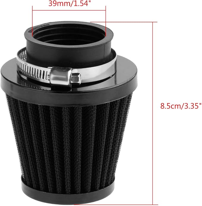 Mtsooning Motorcycle Air Filter Pod, 39mm Washable Universal Clamp-On Breathers - Image 3