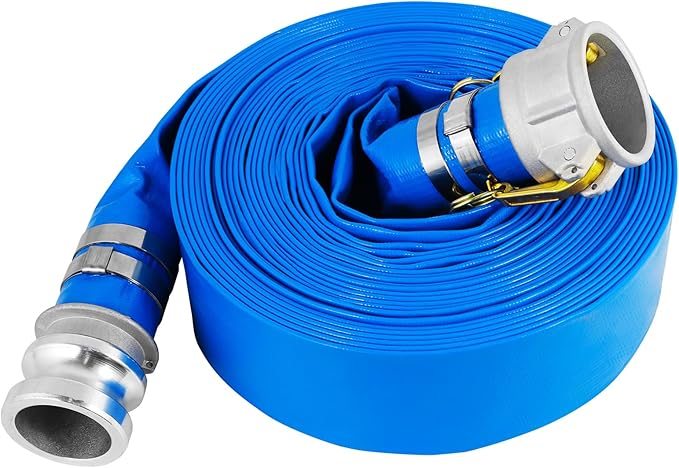 2" x 100 Ft Discharge Hose, Heavy Duty PVC Lay Flat Water Backwash Hose by Unknown