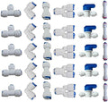 Lemoy 1/4" OD Quick Connect Push In to Connect Water Tube Fitting by Liimevvon