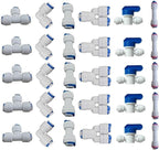 Lemoy 1/4" OD Quick Connect Push In to Connect Water Tube Fitting by Liimevvon