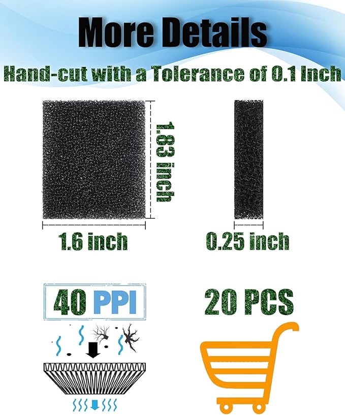 20 Pack Filter Sponges Foam Replacement - Image 7