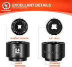 BLACKROBOT 24mm Low Profile Oil Filter Socket, 3/8" Drive 6-Point Oil Filter - Image 4