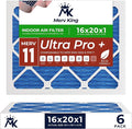 MervKing 16x20x1 Air Filter Actual Size: 15.7" x 19.7" x 0.75" MERV 11 MPR by MervKing