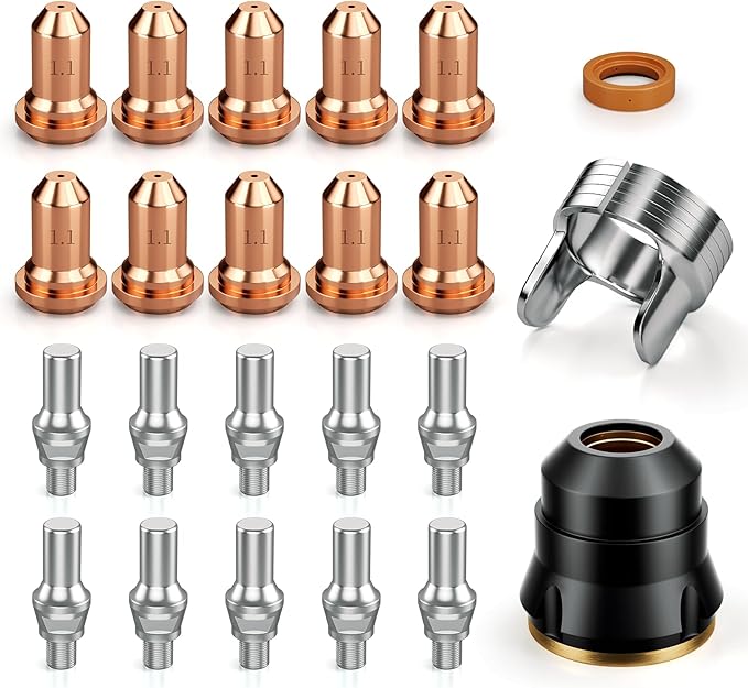 ARCCAPTAIN 23Pcs IPT60 Plasma Cutter Torch Consumables, .045" Plasma Cutter by ARCCAPTAIN
