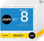 Simply 20x23x1 Air Filter, Merv 8, 12 Pack, by SimplyFilters