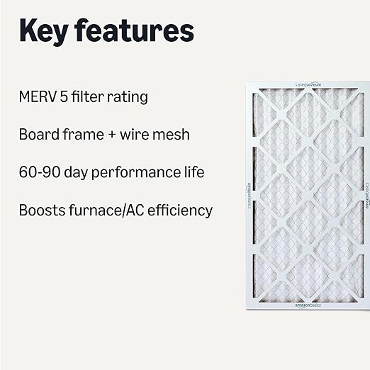 Amazon Basics Merv 5 AC Furnace Air Filter 14x25x1 inches - Image 2