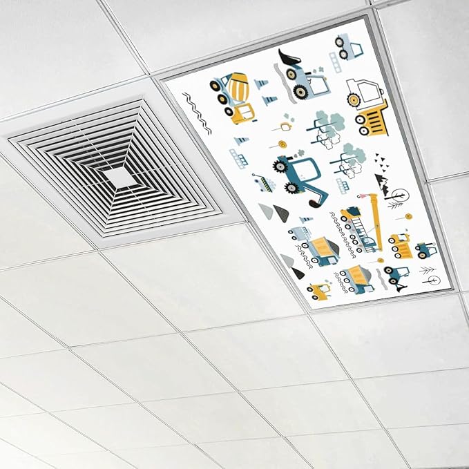 6 Pcs Fluorescent Light Covers for Ceiling Lights Construction Vehicles - Image 6