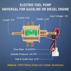 Universal Electric Fuel Pump Kit 12v 3-6 PSI Low Pressure - Image 3