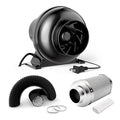 InfiniPower 195 CFM Inline Ventilation Fan 4" Air Carbon Filter and 4 Inch 8 by InfiniPower
