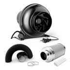 InfiniPower 195 CFM Inline Ventilation Fan 4" Air Carbon Filter and 4 Inch 8 by InfiniPower