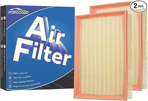 2-Pack Engine Air Filter Fits for 2023-18 Volkswagen Tiguan, 2023-15 GTI by Forccord
