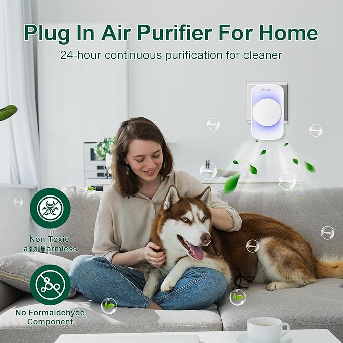 Air Ionizer for Home, Ionic Air Purifier Plug in - Image 2